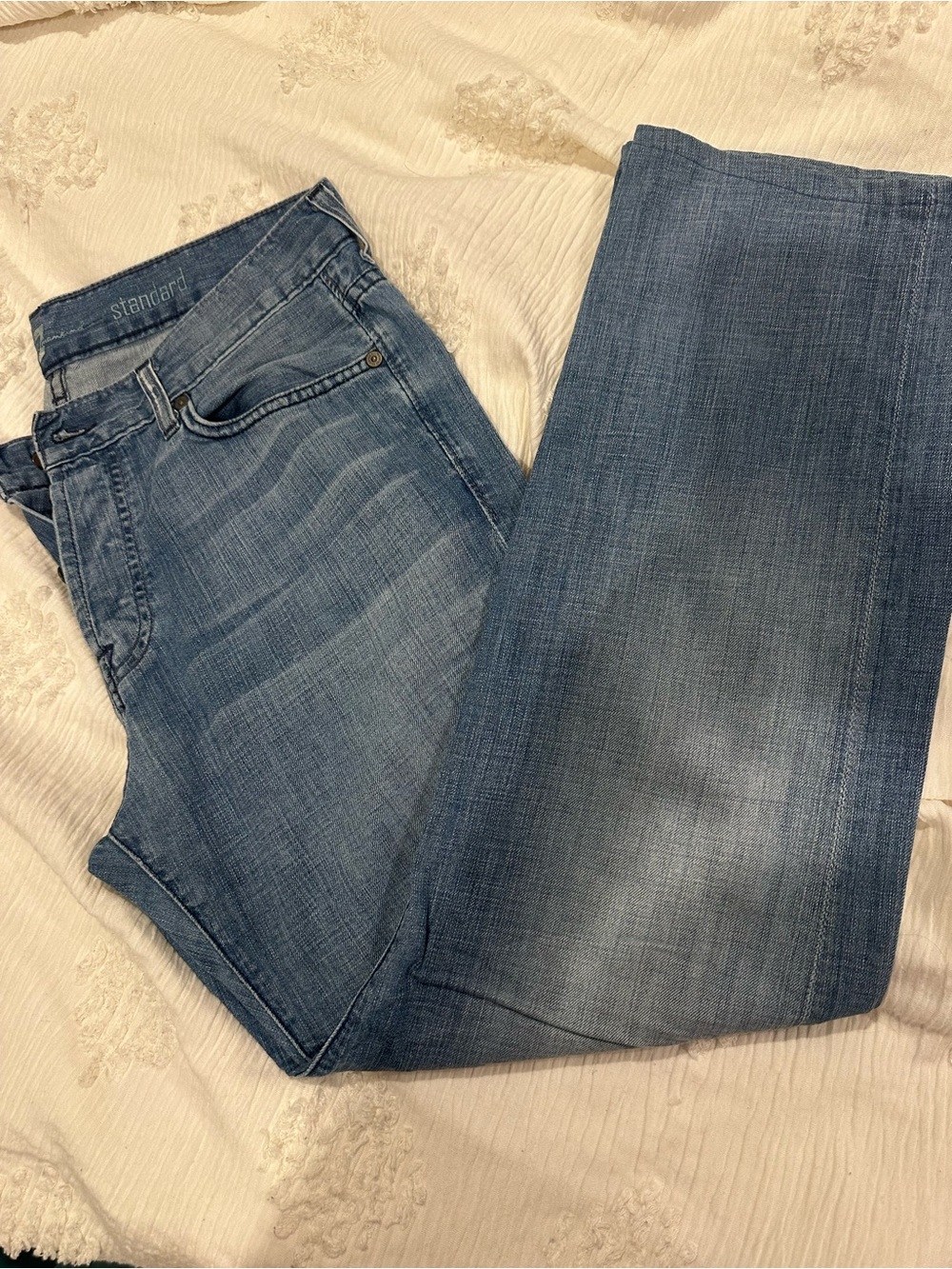 7 For All Mankind Men's Medium Blue Denim Jeans - Picture 6 of 6